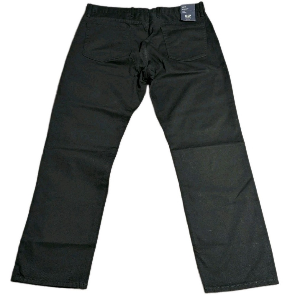 Gap Jeans Size 40x32 Mens Straight Mid Rise Dark Wash Black Denim - Picture 2 of 10